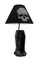 The Gloaming Skeleton in a Coffin Table Lamp and Fabric Skull Shade
